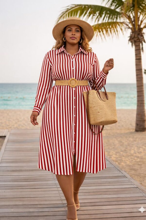 red shirt dress shirt dress