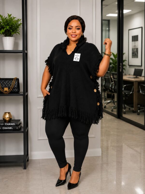 fringe poncho blouse