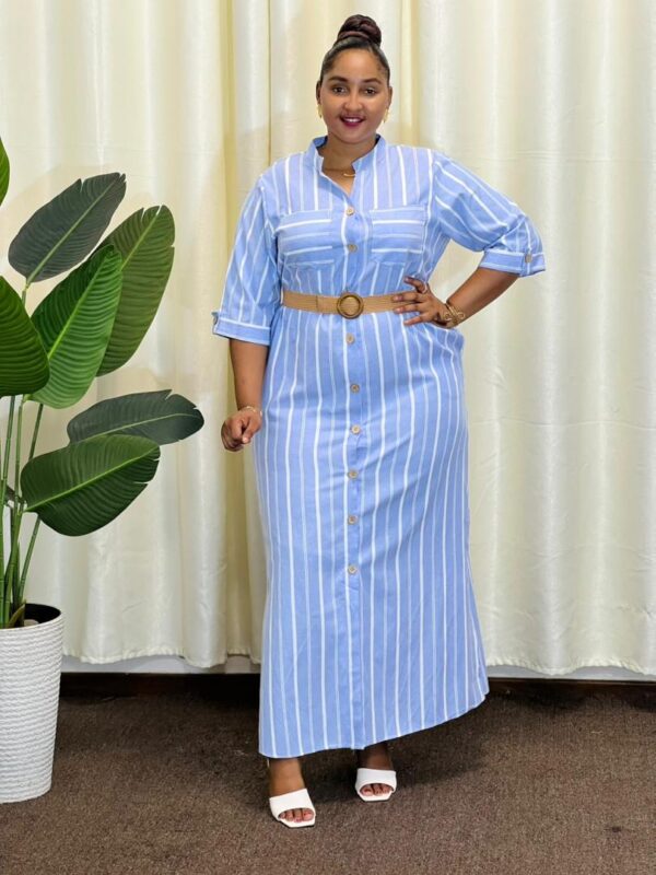 bluecc linin dress