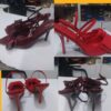 high hills red shoes