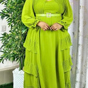 green dress