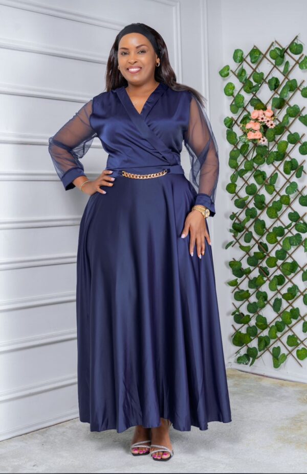 blue dark dress