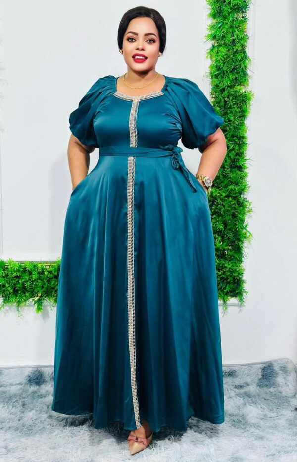 blue dark dress