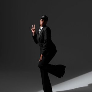 black suit