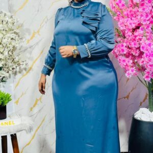 women blue bubu dress