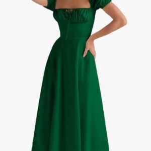 green dress