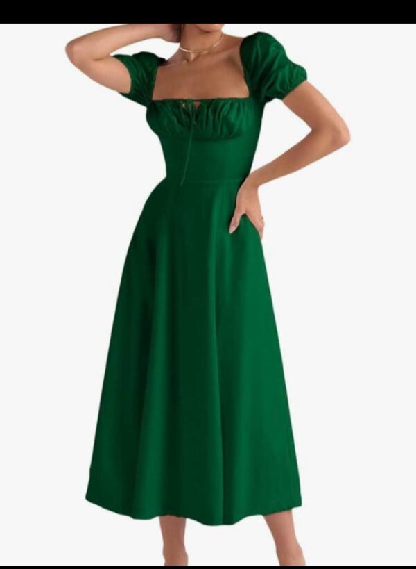 green dress