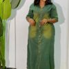 green dress jeans