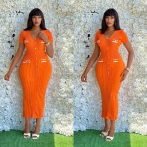 orange dress